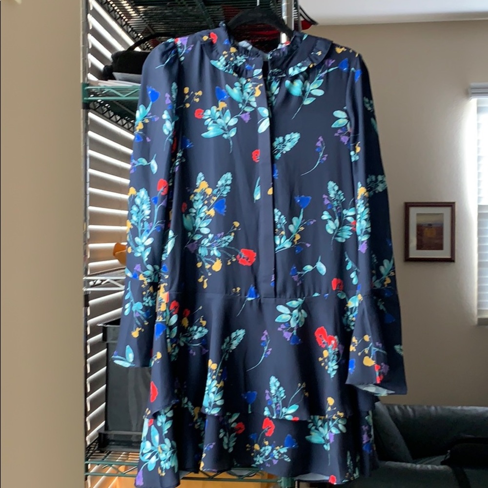 Parker Navy Floral Dress